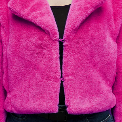 Jasje Fluffy rave roze (M/L)