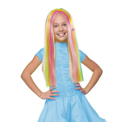 Barbie Pruik Regenboog Kind Lang
