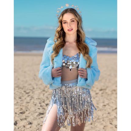 Jasje Fluffy rave lichtblauw (M/L)