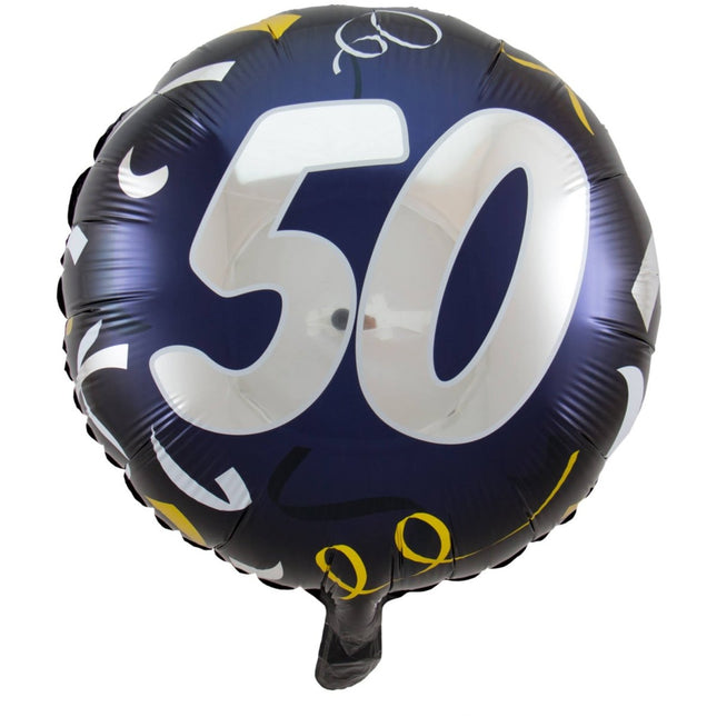 50 Jaar Stijlvol Feest Folieballon - 45cm van Folat koop je bij Partywinkel
