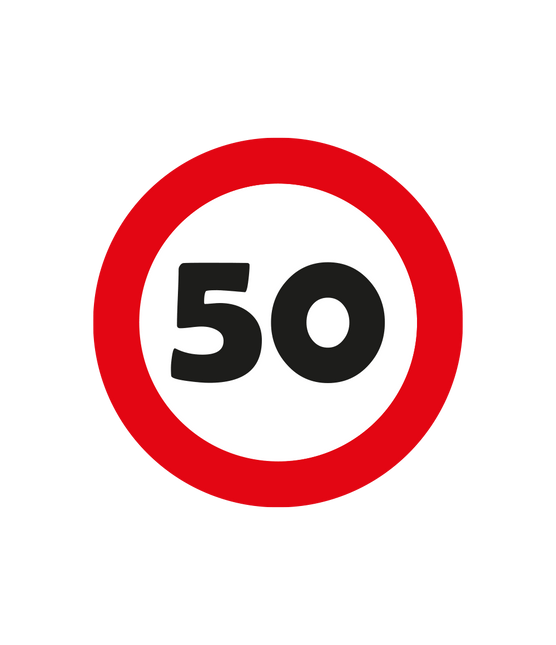 50 Jaar Tafelconfetti 2,5cm van Paper Dreams koop je bij Partywinkel