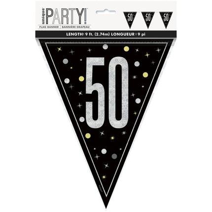 50 Jaar Vlag 2,74m van Unique koop je bij Partywinkel
