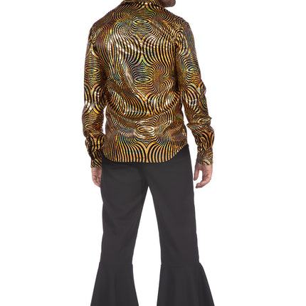 Party blouse disco Goud