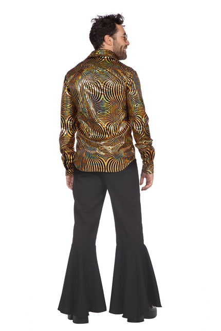 Party blouse disco Goud
