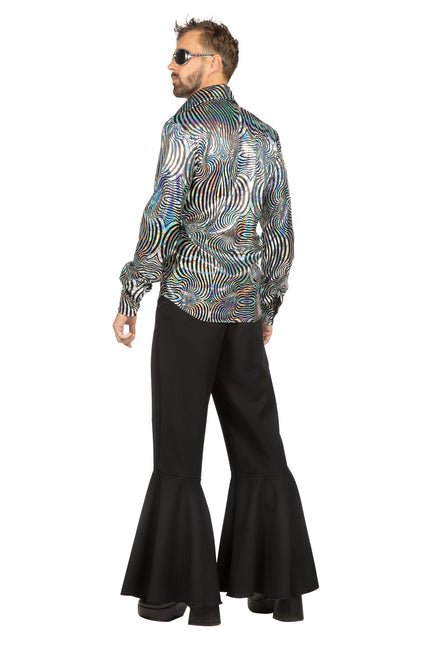 Party blouse disco Zilver