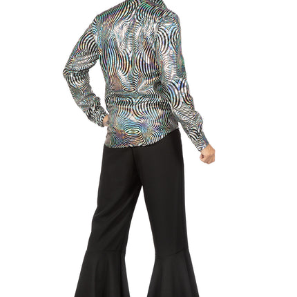 Party blouse disco Zilver
