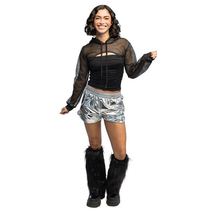 Hotpants Shiny zilver