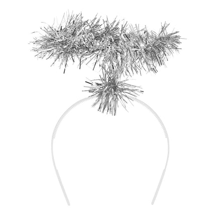 Diadeem Halo tinsel zilver