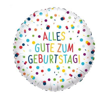 Folieballon – Confetti Birthday “Alles Gute” – 43 cm