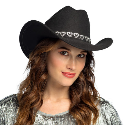 Hoed cowboy Jamie zwart