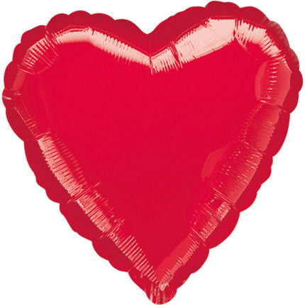 Rood Helium Ballon Hart Leeg 43cm