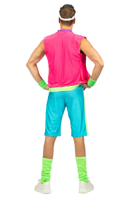 Neon Kostuum Heren Aerobic 3 delig