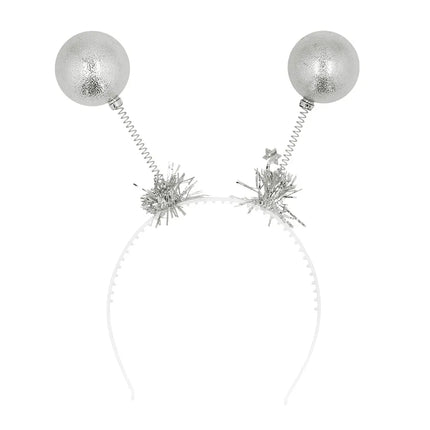 Zilveren Haarband Bolletjes