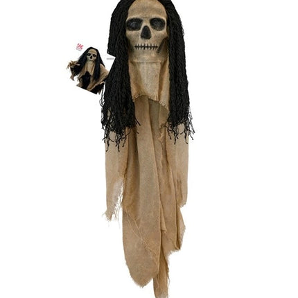 MASKER SCHEDEL MET CAPE EN HAAR