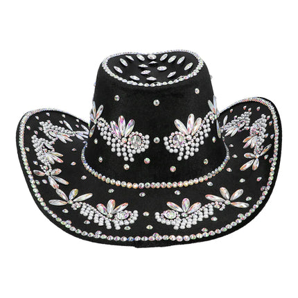 Cowboyhoed Crystal zwart
