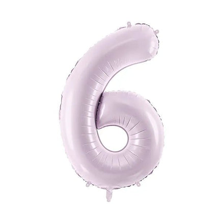 6 Jaar Cijfer Ballon Paars Leeg 72cm van Partydeco koop je bij Partywinkel