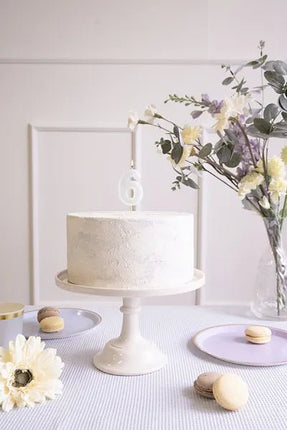 6 Jaar Kaars Lichtgroen 10cm van Partydeco koop je bij Partywinkel