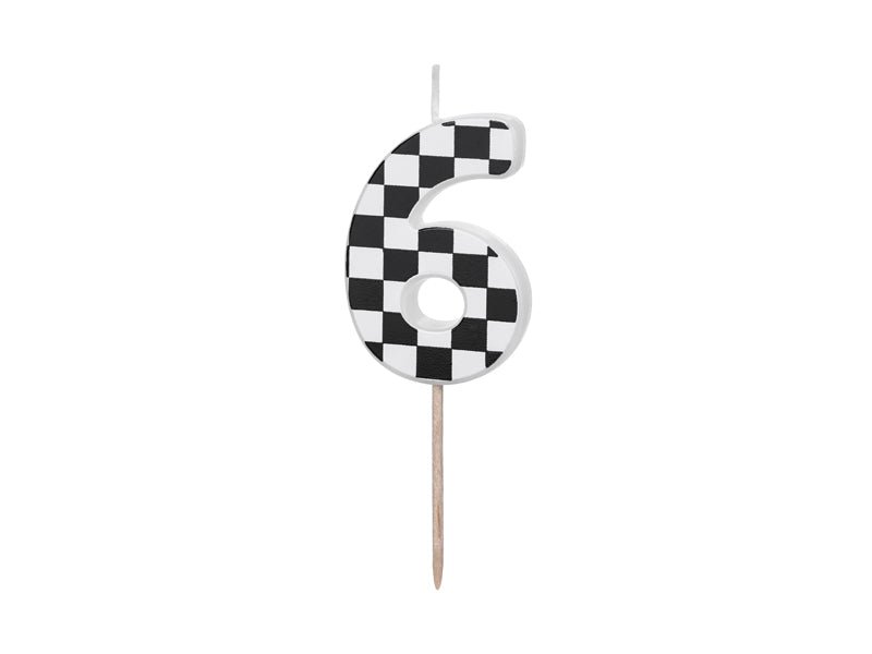 6 Jaar Kaars Race 5,5cm van Partydeco koop je bij Partywinkel