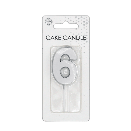 6 Kaars Zilver Metallic 4,5cm van WeFiesta koop je bij Partywinkel