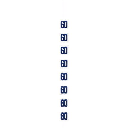 60 Jaar Hangdecoratie Blauw 1,52m van Unique koop je bij Partywinkel
