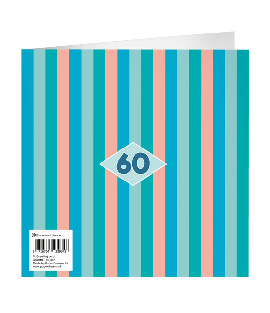 60 Jaar Wenskaart 23cm van Paper Dreams koop je bij Partywinkel