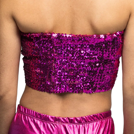 Top Sparkle roze (M/L stretch)