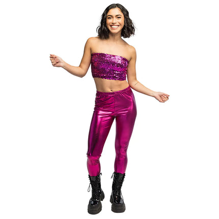 Top Sparkle roze (M/L stretch)