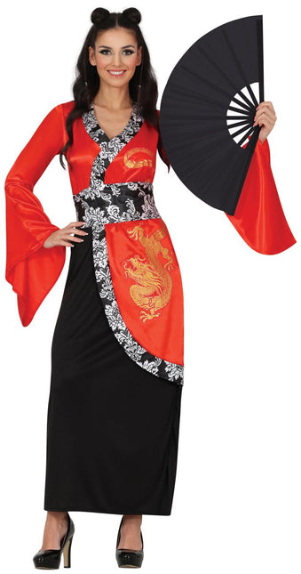 60x30 cm fabric fan Black van Fiestas Guirca koop je bij Partywinkel