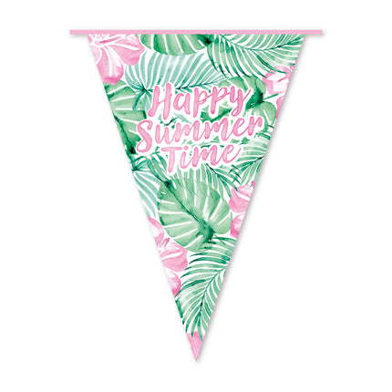 Hawaii Slinger Groen Roze Happy Summer Time 10m
