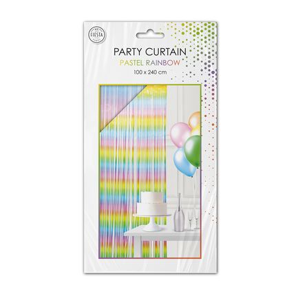 Regenboog Deurgordijn Pastel 2,4m
