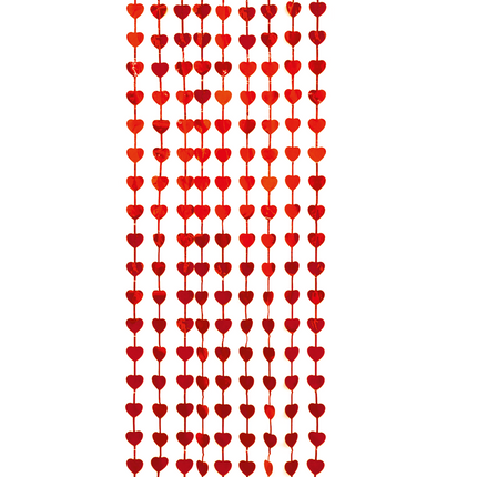 Hartjes Deurgordijn Rood 2m