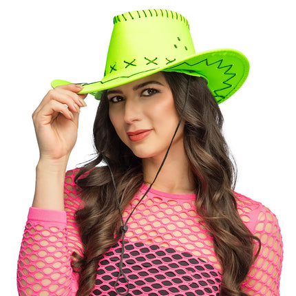 Cowboyhoed Savanne neongroen UV