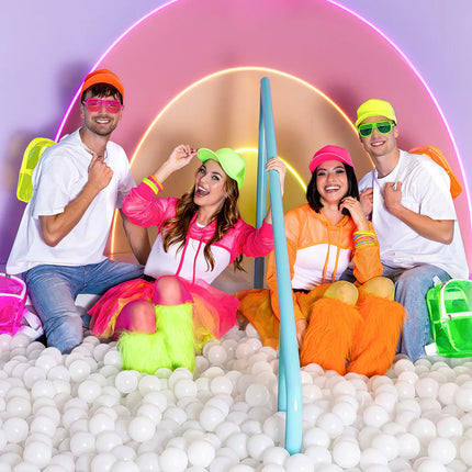 Paar beenwarmers Rave neonoranje UV
