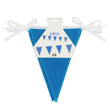 Polyester vlaggenlijn blauw (26 x 18 cm)(6 m)