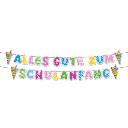 Gekleurde Letterslinger Alles Gute Zum Schulanfang Abc 1,5m