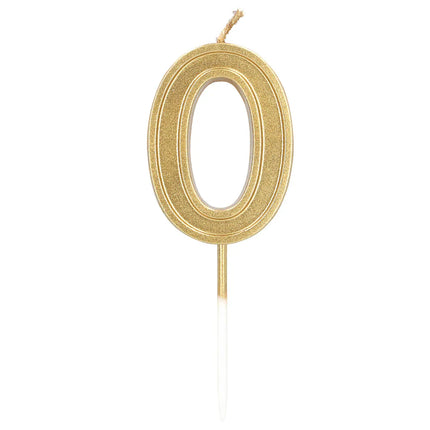 0 Jaar Kaars Goud 4,2cm