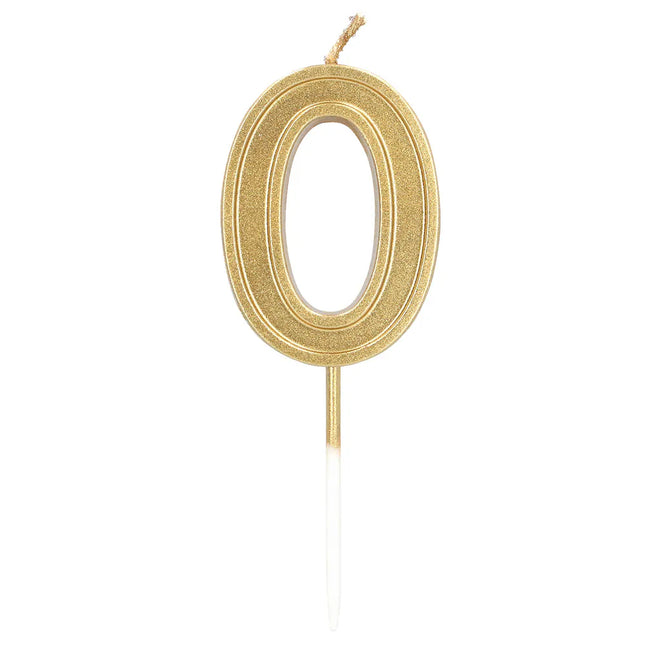 0 Jaar Kaars Goud 4,2cm