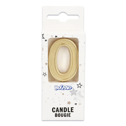 0 Jaar Kaars Goud 4,2cm