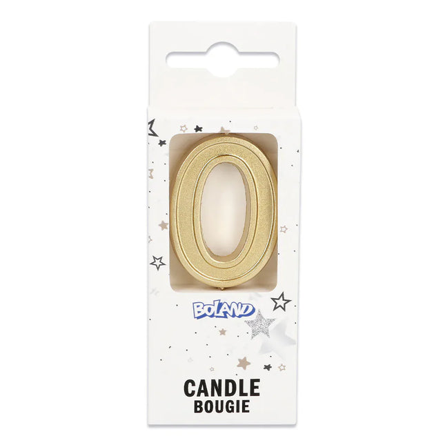 0 Jaar Kaars Goud 4,2cm