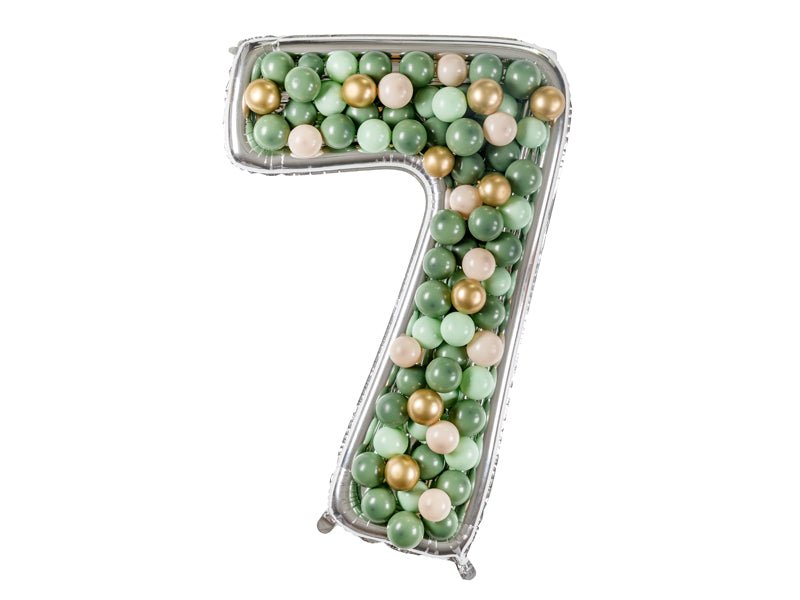 7 Jaar Ballon Frame Zilver 1,26m van Partydeco koop je bij Partywinkel