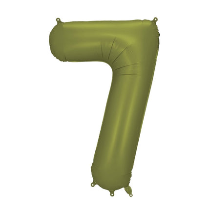 7 Jaar Cijfer Ballon Groen 86cm van Partydeco koop je bij Partywinkel