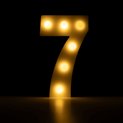 7 Licht Cijfer 16,5cm van Paper Dreams koop je bij Partywinkel