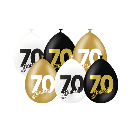 70 Jaar Ballonnen 30cm 6st van Paper Dreams koop je bij Partywinkel