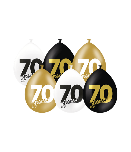 70 Jaar Ballonnen 30cm 6st van Paper Dreams koop je bij Partywinkel