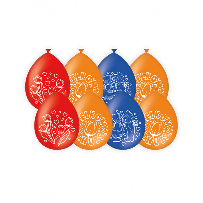 Welkom Thuis Ballonnen Latex 30cm 8st