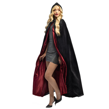 Halloween Cape Zwart Rood Creature Of The Night