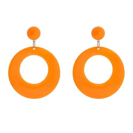 Paar oorbellen Retro neonoranje