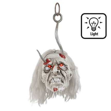 Halloween Nep Zombiehoofd 36cm
