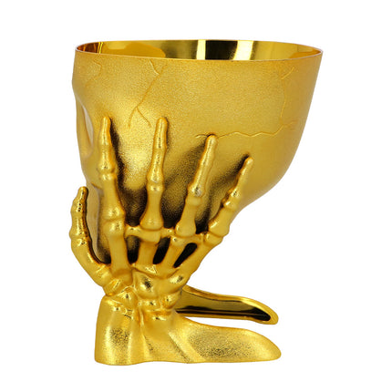 Halloween Schaal Goud Schedel 17cm