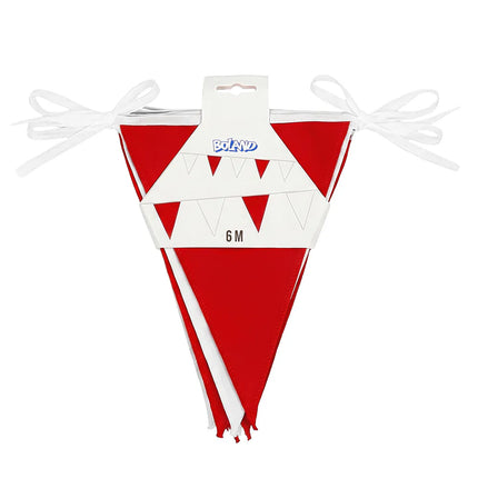 Polyester vlaggenlijn rood/wit (26 x 18 cm)(6 m)